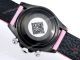 Japan Grade Rolex Rainbow Daytona Quartz Chrono Watch Pink Braided Strap 43mm (7)_th.jpg